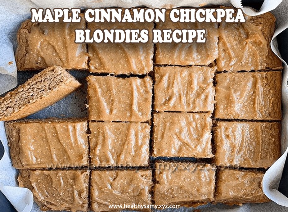 Maple Cinnamon Chickpea Blondies Recipe