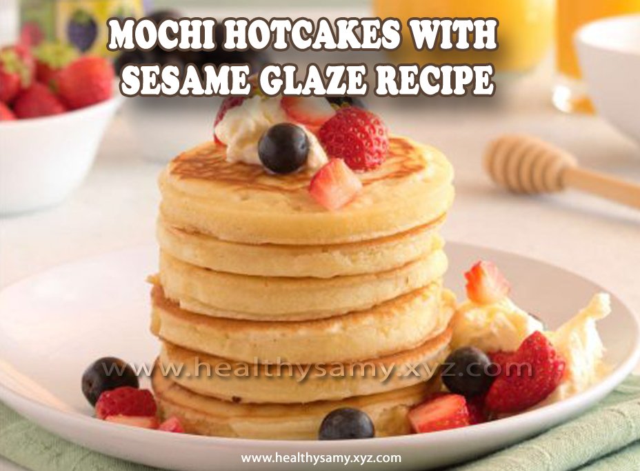 Mochi Hotcakes with Sesame Glaze Recipe